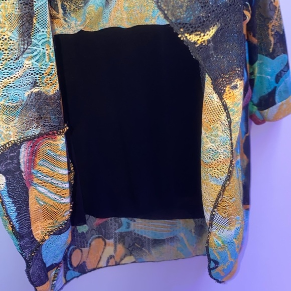 Colorful Abstract Women's Top - Picture 3 of 4